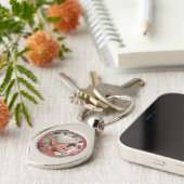 Rote Rosen FOTO Memorial Keepake Sentimental Schlüsselanhänger (Seite)