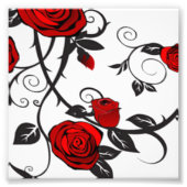 Rote Rosen Fotodruck (Vorne)