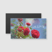 Rote Rosen für Dich ... Magnetkarte (Vorne/Hinten)