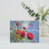 Rote Rosen für Dich ... Postkarte (Stehend Vorderseite)
