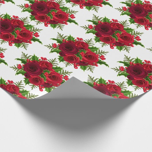 Rote Rosen für die Freizeitgestaltung Geschenkpapier (Ecke)