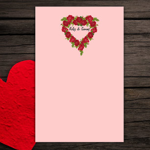 Rote Rosen für Herzkranke Briefpapier