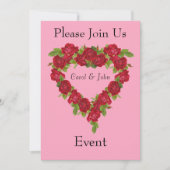 Rote Rosen für Herzkranke Einladung (Vorderseite)