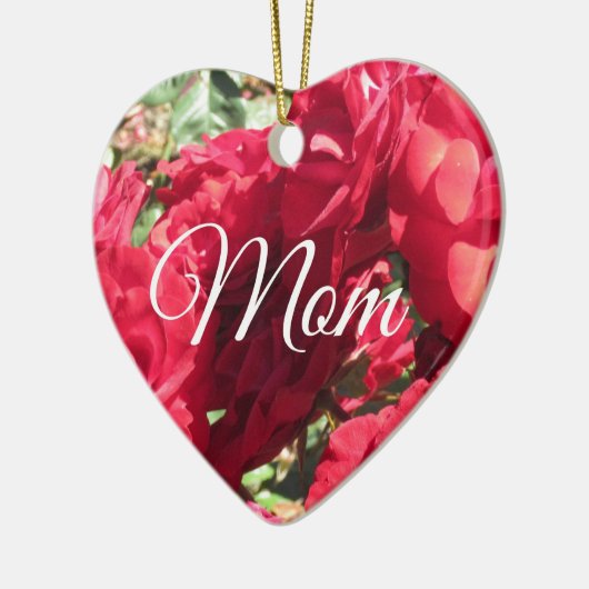 Rote Rosen für Mama! Keramik Ornament (Links)