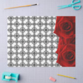Rote Rosen für Schwarz-Weiß-Papiere Seidenpapier (Basteln)