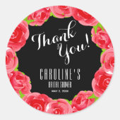 Rote Rosen für Wasserfarben Derby Brautparty Runder Aufkleber (Vorderseite)