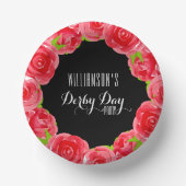 Rote Rosen für Wasserfarben Derby Pappteller (Vorderseite)