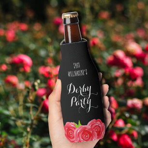 Rote Rosen für Wasserfarben Derby Party Flaschenkühler