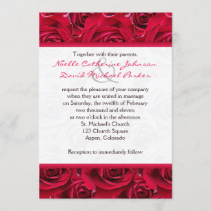 Rote Rosen Galore Einladung zur Hochzeit