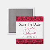 Rote Rosen Galore Gastgeschenk Hochzeit Magnet (Vorderseite/Rückseite)