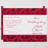 Rote Rosen Galore Hochzeitsprogramm (Vorne/Hinten)