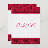Rote Rosen Galore Reply Card-PER-FIT KEINEN PLATZ RSVP Karte (Vorne/Hinten)
