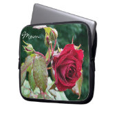 Rote Rosen Garten "Mama" Laptop-Sieb Laptopschutzhülle (Vorderseite Links)