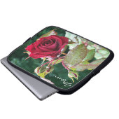Rote Rosen Garten "Mama" Laptop-Sieb Laptopschutzhülle (Vorne Knopf)