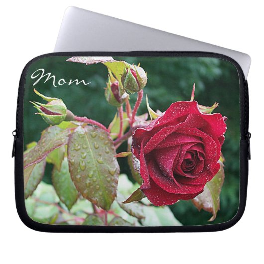 Rote Rosen Garten "Mama" Laptop-Sieb Laptopschutzhülle (Vorderseite)