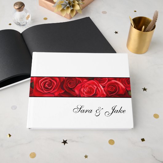 Rote Rosen Gästebuch (Vorderseite Offen)
