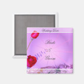 Rote Rosen Gastgeschenk Hochzeit Magnet (Vorderseite/Rückseite)