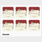 rote Rosen Gastgeschenke Hochzeiten Aufkleber Viel (Blatt)