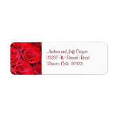 Rote Rosen geben Adressenaufkleber zurück (Vorne)