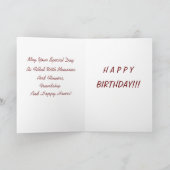 Rote Rosen Geburtskarte Karte (Innenseite)