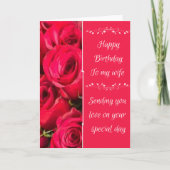 Rote Rosen Geburtstag Karte (Vorderseite)