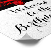 Rote Rosen Geburtstag Poster (Ecke)