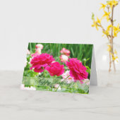 Rote Rosen Geburtstags-Grußkarte Karte (Gelbe Blume)