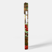 Rote Rosen gegen eine Steinmauer Case-Mate iPhone Hülle (Rückseite / Links)
