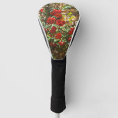 Rote Rosen gegen eine Steinmauer Golf Headcover (Vorderseite)