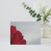 Rote Rosen gegen einen hellen blauen Himmel Postkarte (Stehend Vorderseite)