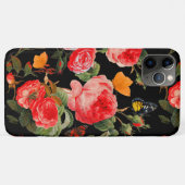 ROTE ROSEN, GELBE SCHALTFLÄCHE, schwarze Blüte Case-Mate iPhone Hülle (Rückseite (Horizontal))