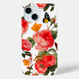ROTE ROSEN, GELBE SCHALTFLÄCHEN Weiße Blüte Case-Mate iPhone Hülle