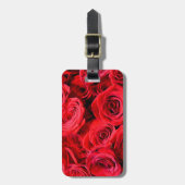 Rote Rosen Gepäckanhänger (Vorderseite vertikal)