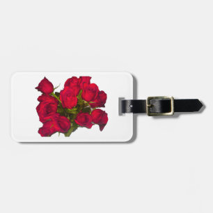 Rote Rosen Gepäckmarke Gepäckanhänger