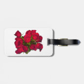 Rote Rosen Gepäckmarke Gepäckanhänger (Rückseite horizontal)