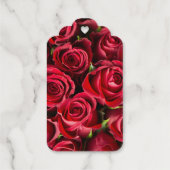 Rote Rosen Geschenkanhänger (Rückseite)