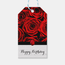 Rote Rosen Geschenkanhänger