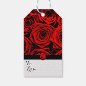 Rote Rosen Geschenkanhänger (Rückseite)