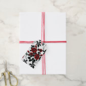 Rote Rosen. Geschenkanhänger (Mit Garn)