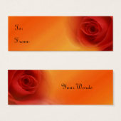 Rote Rosen-Geschenkmarke (Vorne & Hinten)