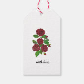 rote Rosen-Geschenkmarke Geschenkanhänger (Vorderseite)