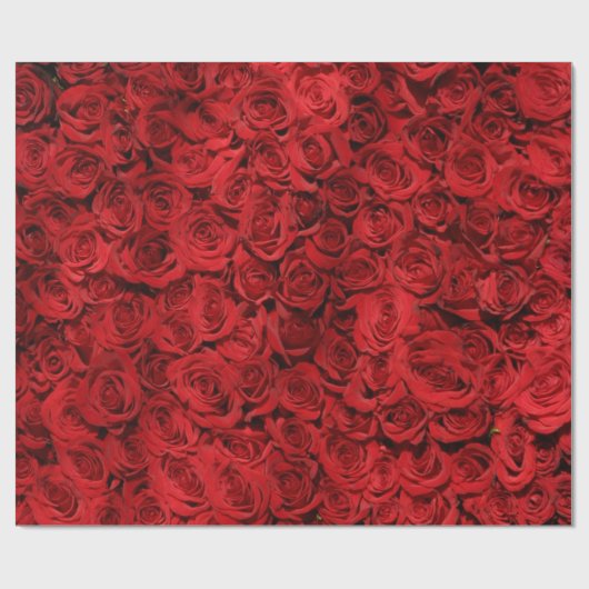 ROTE ROSEN GESCHENKPAPIER (Flach)