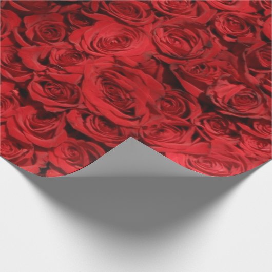 ROTE ROSEN GESCHENKPAPIER (Ecke)