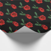 Rote Rosen Geschenkpapier (Ecke)