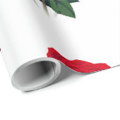 Rote Rosen Geschenkpapier (Rolleneckpunkt)
