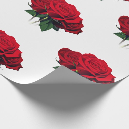 Rote Rosen Geschenkpapier (Ecke)