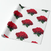 Rote Rosen Geschenkpapier (Ungerollt)