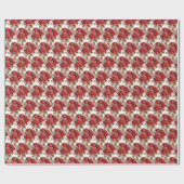 Rote Rosen Geschenkpapier (Flach)