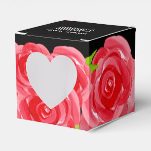 Rote Rosen Geschenkschachtel