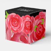 Rote Rosen Geschenkschachtel (Rückseite)